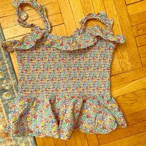 Liberty of London Jcrew ruffle tank
